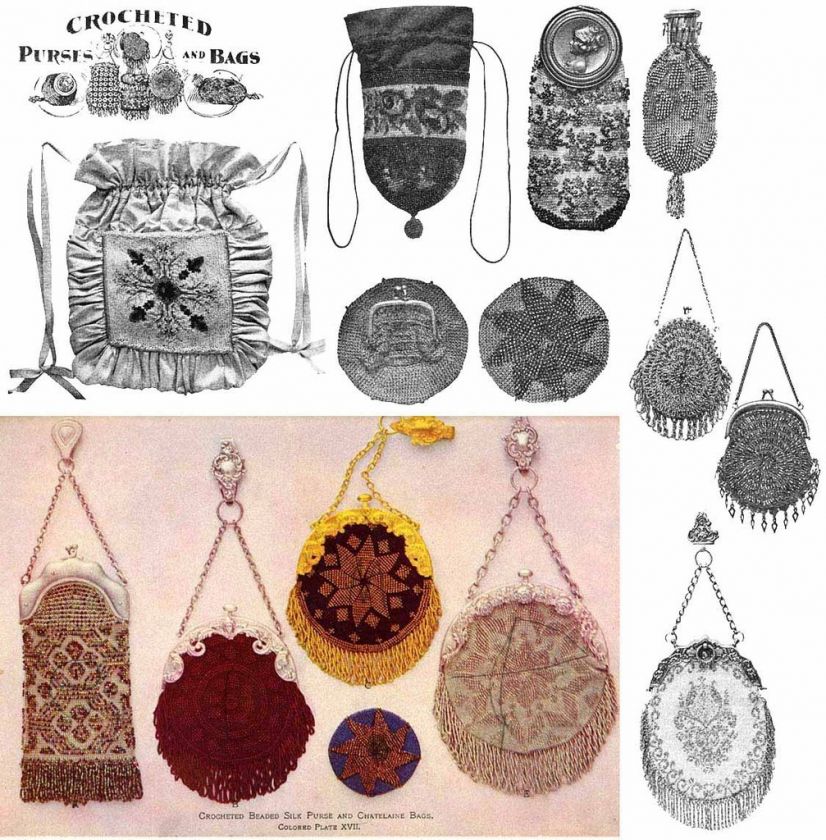 Victorian Edwardian Beaded Purse Handbag Patterns 1902  