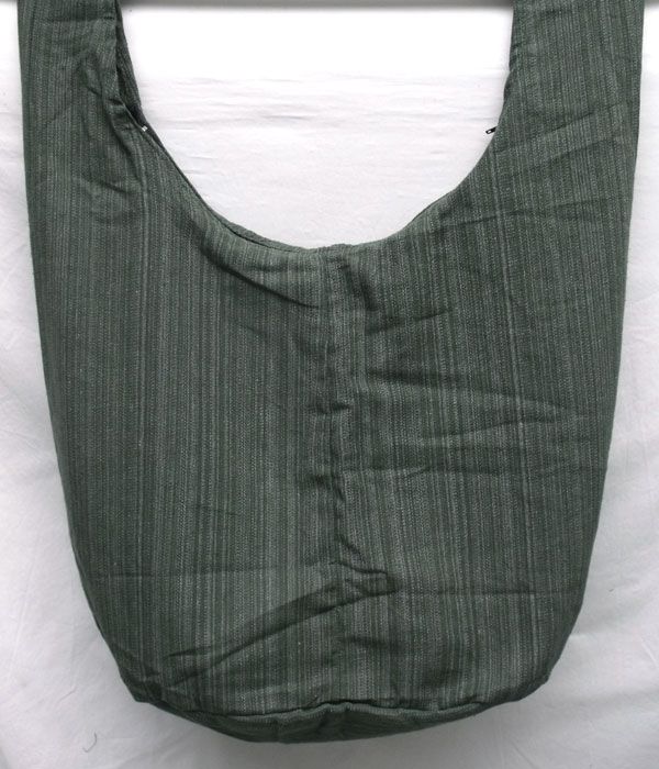 ZIPPER Stripe Cotton Cross Body Sling Shoulder Bag Boho  