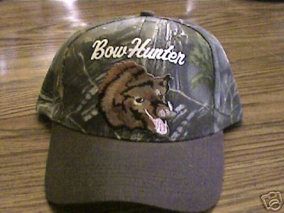 WILD BOAR CAP,HAT,LID,CAMO SHOOTING,BOW HUNTER WILDLIFE  