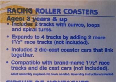 LITTLE TIKES Racing Roller Coaster HARD TO FIND box GREAT GIFT  