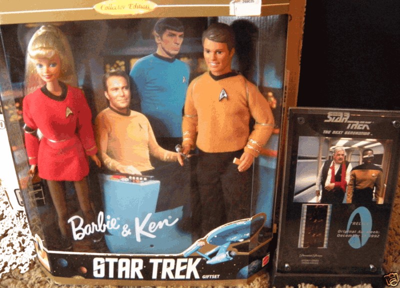 Star Trek TNG Relics Original Cell PLUS Barbie & Ken  