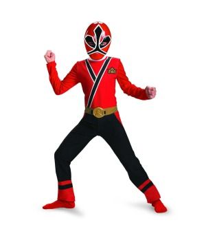 Power Rangers Red Ranger Samurai Classic Costume Child Medium 7 8 *New 