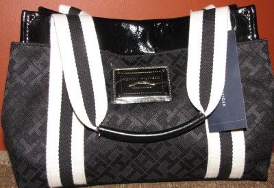   authentic TOMMY HILFIGER Iconic logo small Pure Black tote bag  