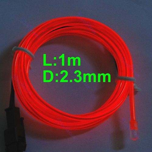3ft Flexible Neon Light Glow EL Wire Rope Tube Car Party Bar Decorate 