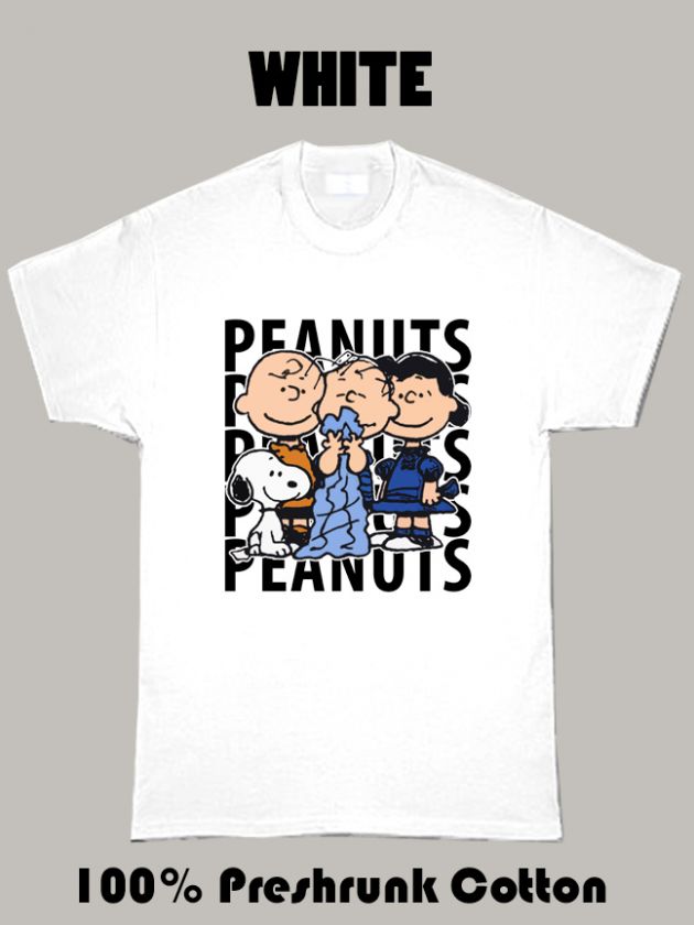 Peanuts Cartoon Snoopy Charlie Brown Lucy Linus T Shirt  