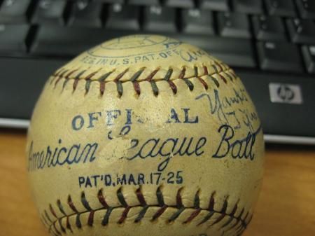   Yankees *Babe Ruth Lou Gehrig PSA/DNA Team Autograph Baseball  