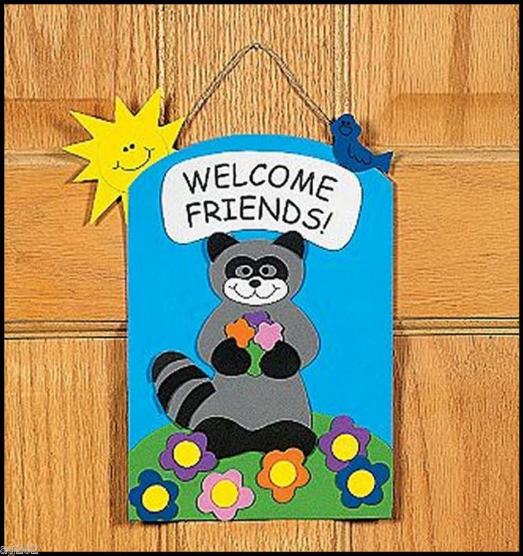 Welcome Friends Door Sign Craft Kit 4 Kids ABCraft  