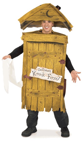 Adult Outhouse Toilet Funny Mens Halloween Costume  