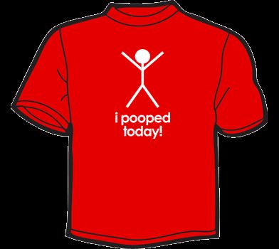 POOPED TODAY T Shirt WOMENS funny vintage 80s poop  