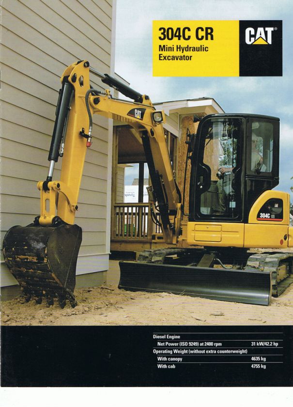 Caterpillar 304C CR Mini Excavator brochure 2006  