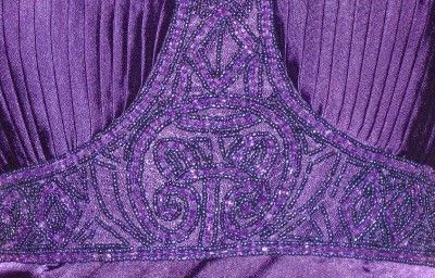 NWT SUE WONG NOCTURNE Purple Beaded Dress 10 $330  