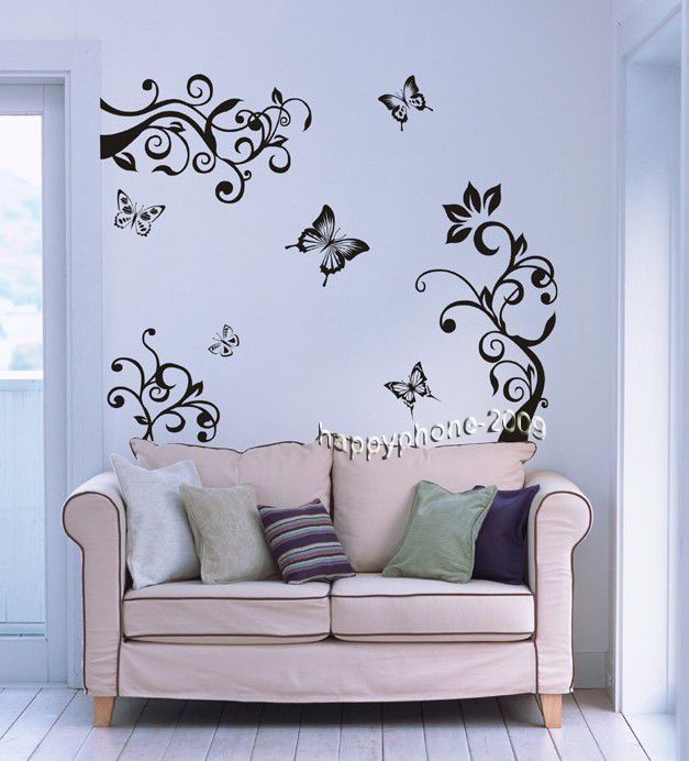 DIY Decorative Wall Paper&Art Sticker  butterfly&tree  