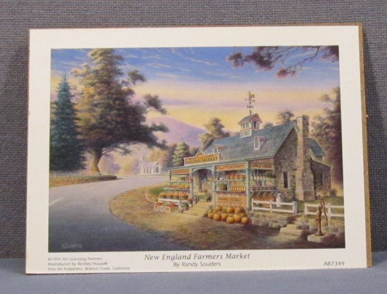 New England Farmers Market Randy Souders Mounted Print  