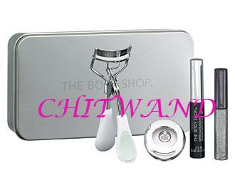 THE BODY SHOP ALL THAT GLITTERS BEAUTY GIFT SET $40 LINER MASCARA 